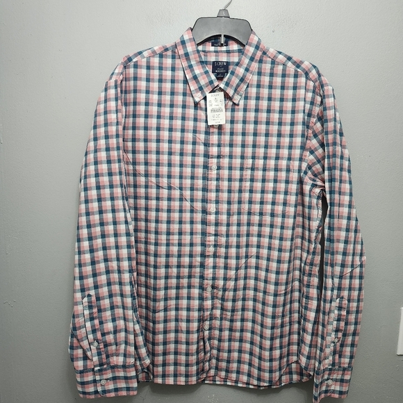 J.crew factory men's button-down shirt size XL slim untucked flex washed - Picture 1 of 11